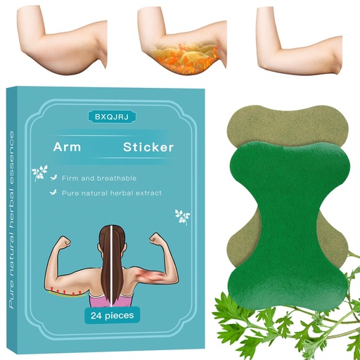 [BRSRMAILCUCAICLF] Effective 24Pcs/Box Mugwort Patches -Wormwood Stickers Natural Herbal Patches for Arm and Leg Natural Herbal Arm Patch for Women and Men (24)