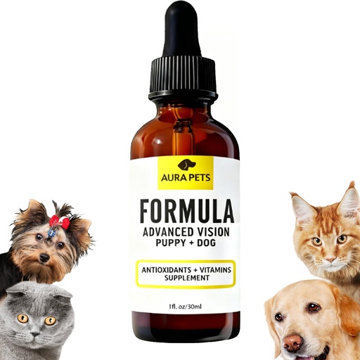 [BRSRGYIHC4IWEALB] Advanced Vision Formula for Dogs, AuraPets Vision Formula, with Lutein, Zeaxanthin, Astaxanthin, Supports Vision and Reduces Cloudiness, 30ml (1)
