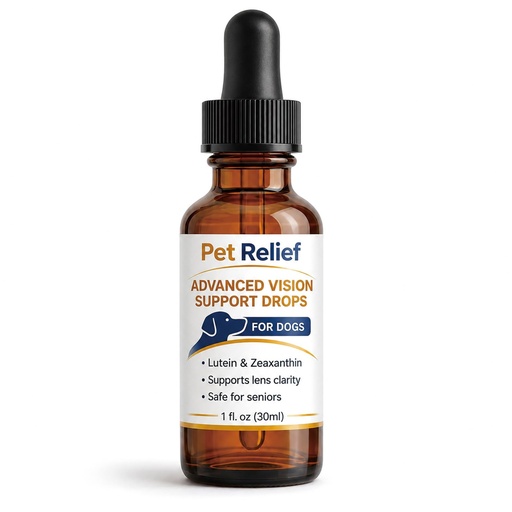 [BRSRYYYYOV6AMETV] Pet Relief Advanced Vision, Gentle Daily Eye Support Drops for Dogs, Helps Maintain Clear & Comfortable Eyes, Clears Debris, Reduces Cloudiness, Easy Dropper Bottle