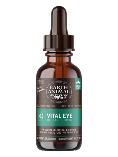[BRSWIEIMC4OR6CTE] Earth Animal Apothecary Liquid Supplement - Vital Eye Herbal Remedies for Dogs & Cats - 2 fl oz