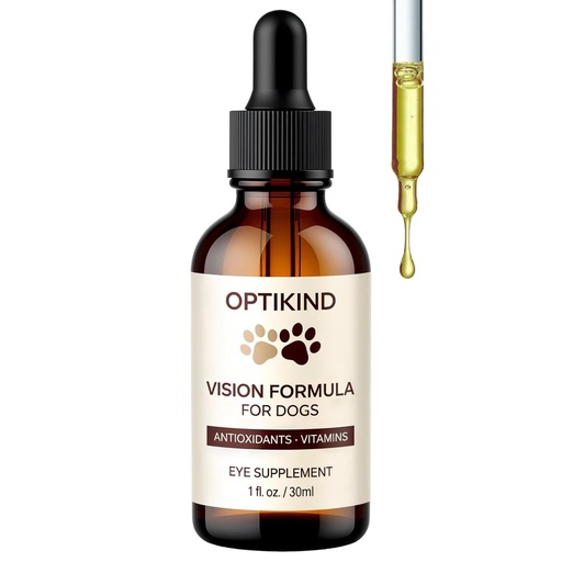 [BRSRGEIBBB5WEH3X] Optikind Vision Drops for Dogs, Dog Drops with Antioxidant Formula, Astaxanthin, Lutein & Omega-3 Oil Added, Daily Wellness Support, Enhance Immunity (60ml) (1)