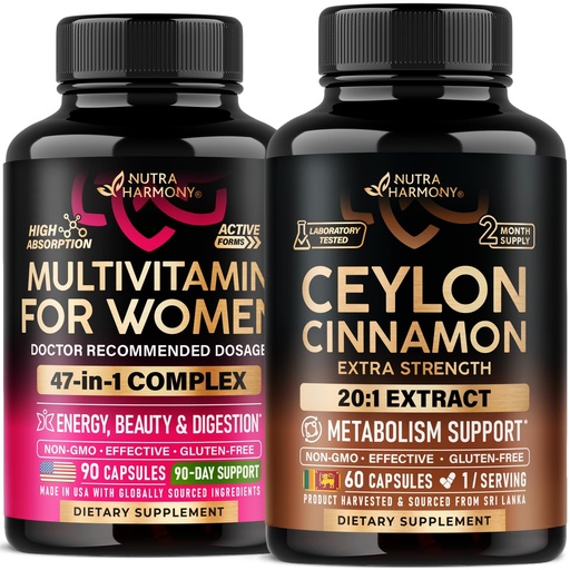 [BRSREFQFAEFBYHLK] NUTRAHARMONY Ceylon Cinnamon & Multivitamin for Women Capsules