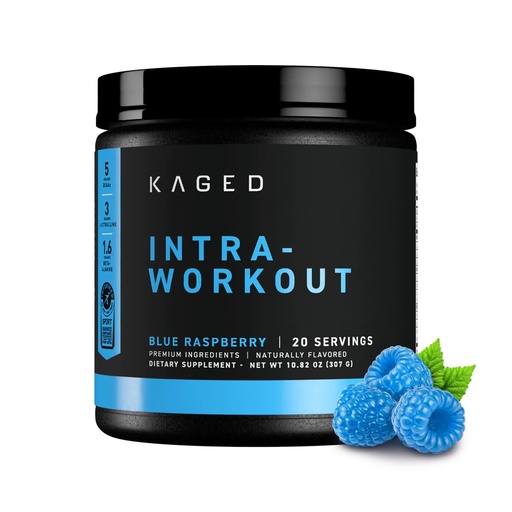[BRSWYGIODIBWKA3O] Kaged Intra-Workout Powder In-Kaged BCAAs, L-Citrulline & Beta-Alanine for Endurance 124mg Organic PurCaf Caffeine Coconut Water Powder 20 Servings Blue Raspberry