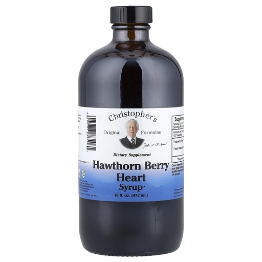 [BRSWIYQPOIFAE3DK] Christopher's Original Formulas Hawthorn Berry Heart Syrup - 16 fl oz | Natural Herbal Blend for General Wellness