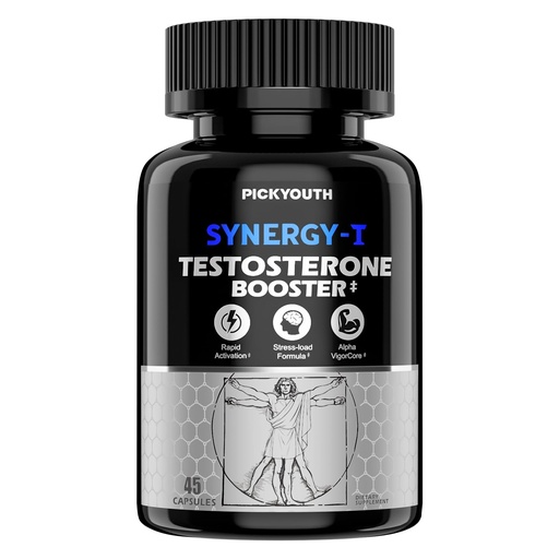 [BRSREBAPBAIRYCL2] Synergy-T Testosterone Booster Supplement for Men, Total Male Performance, Liposomal Absorption System, 100% Transparency with Ashwagandha, DIM, Turkesterone, Zinc & Tongkat Ali, 45 Count