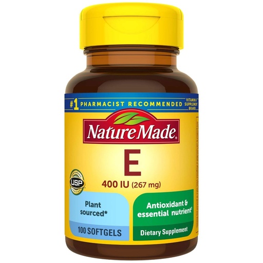 [BRSWIYDQBR4RMADM] Nature Made Plant Sourced Vitamin E 267 mg (400 IU) d-Alpha Softgels, 100 Count for Antioxidant Support (Pack of 3)