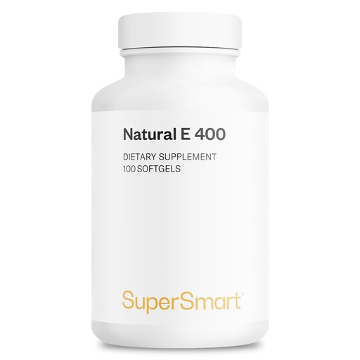 [BRSWIHQZBEBBS3TK] Supersmart Natural E 400 (D-Alpha Tocopherol) 1200IU per Day - High Absorption Vitamin E Supplement | Non-GMO - 100 Softgels