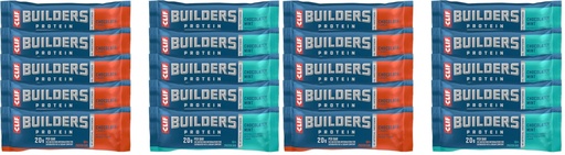 [BRSREEATBEORYDLA] CLIF BUILDERS Protein Bars - Chocolate Mint and Chocolate Flavor - Variety Pack - 20g Plant Based Protein - Gluten Free - Non-GMO - Low Glycemic - No Artificial Sweeteners - 2.4 oz. (10 Count)