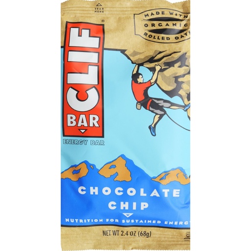 [BRSWIELZC4AROAL2] Clif Bar - Organic Chocolate Chip - Case of 12-2.4 Oz