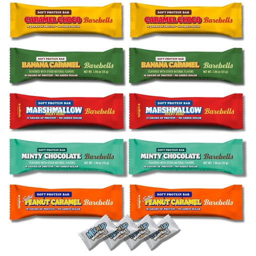 [BRSREZALOZ6B4337] Soft Protein Bars Variety Pack – 10-Pack (5 Flavors) with High Protein Great for Pre Workout and Post Workout Protein Snacks + 4 Mix It Up Mints | Bundled by Mix It Up | Healthy Gift Box