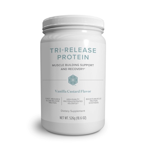 [BRSRAAYPAB7QGHTX] Isagenix Tri-Release Protein - Advanced Muscle Recovery - 25g of Protein - Three-Stage Protein Release for Sustained Absorption - Non-GMO - 18.6 oz - (Vanilla Custard) - Up to 28 Servings - Canister