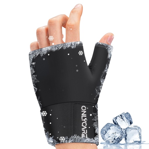 [BRSRAGL5BYMAYYA6] ONLYCARE Wrist Ice Pack Wrap, Soft Gel Ice Pack for Hot & Cold Hand Therapy, Thumb Freeze Sleeve for Hand Injuries, Achilles Tendonitis, Tenosynovitis, Surgery