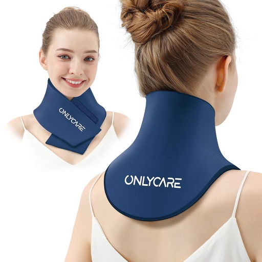 [BRSREYYQA57WOFLH] ONLYCARE Neck Ice Pack Wrap Gel - Upgraded Shoulder Ice Packs for Injuries Reusable, Hot and Cold Compress Ice Packs for Neck, Relief of Pain, Office Pressure, Swelling, Sprains
