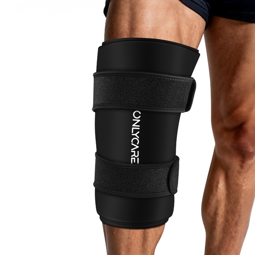 [BRSREYIKOEIA2FDO] Knee Ice Pack, ONLYCARE Soothing Knee Compression Sleeve for Injuries, Upgraded Gel Cold Wrap, Hot & Cold Therapy, Reusable for Meniscus, Arthritis, ACL, MCL Pain Relief, Injury Recovery (S)