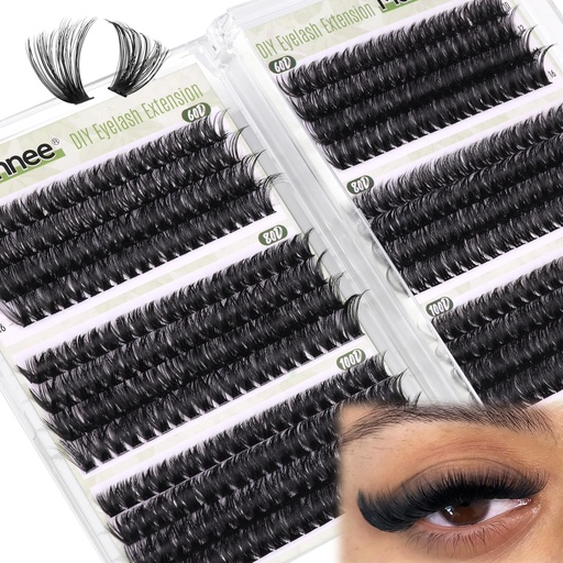[BRSRAGAHCUAWCE34] D-Curly Cluster Eyelash Extensions 480Pcs Volume Lash Extensions DIY Eyelash Extensions for Beginners Wispy Eyelash Clusters Natural Full Thick Individual Lashes Clusters (60D 80D 100D Mixed, 10-16MM)