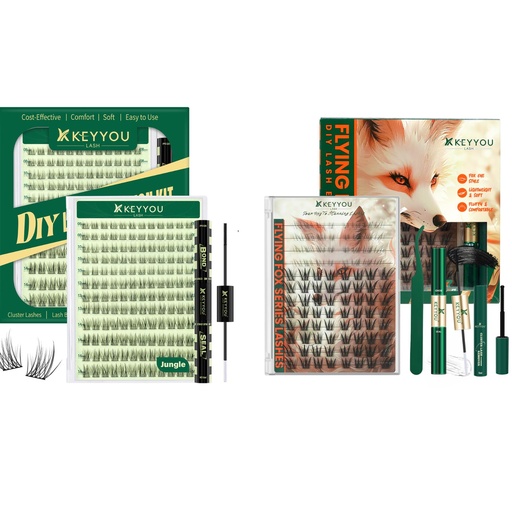 [BRSRYZYBCQIGMELU] KEYYOU Natural and Fox Eye Lash Clusters Kit