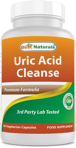 [BRSW22YECMDQA3A3] Best Naturals Uric Acid Cleanse Vitamins for Men and Women - 90 Veggie Capsules (90 Count (Pack of 1))