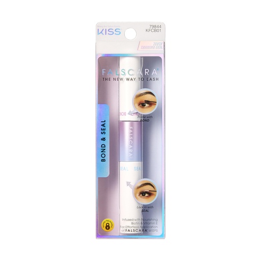 [BRSWYYAECEFWMC35] KISS Falscara DIY Eyelash Extension Bond & Seal Infused with Biotin & Vitamin E – Strong Gentle Comfortable Lash Adhesive for All Day Wear For Use With Falscara Lash Wisps, Remover, and Applicator