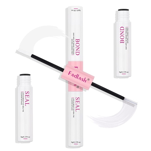 [BRSRMAAYAUFRGA3D] FADLASH Lash Bond and Seal 10ml Individual Lashes Glue and Seal Super Strong Hold DIY Lash Extension Kit Hold 48-72 Hours Waterproof Cluster Lash Glue Eyelash Extension Kit