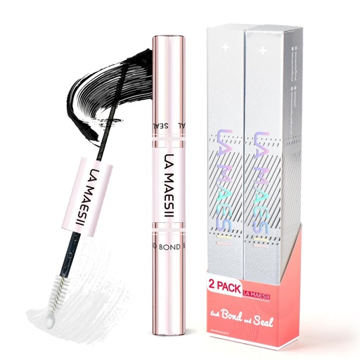 [BRSRAZD3DIMRGAL2] Lash Bond and Seal Waterproof, Cluster Lash Glue Bond and Seal Lash Glue, Strong Hold 72h for Eyelash Clusters, Latex Free Sensitive Eyes Available 10ML (Pack of 2)