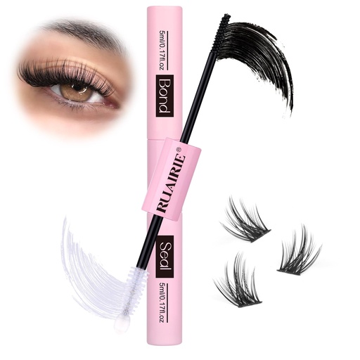 [BRSROCTQOUPWMFLG] Bond and Seal Lash Glue for Eyelash Clusters Strong Hold Lash Cluster Glue 2 in 1 Lash Bond and Seal Waterproof by Ruairie