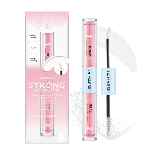 [BRSRGFT4O4NRYAD3] LA MAESII Lash Bond and Seal 10ML, Lash Cluster Glue Waterproof,Long Lasting Lash Glue for Eyelash Clusters,2 in 1 Eyelash Glue Quick Dry Latex Free Eyelash Adhesive(Clear)