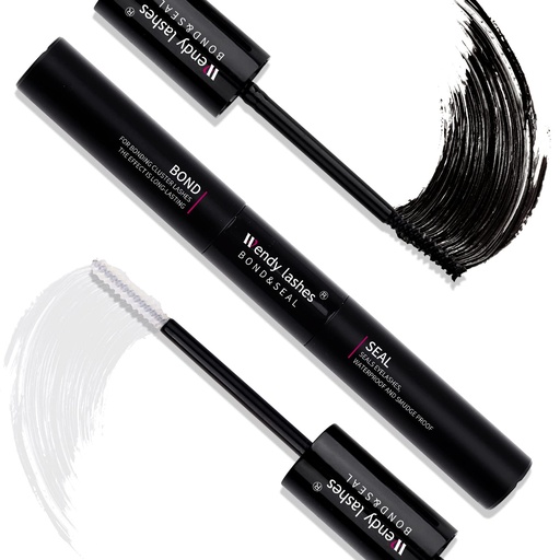 [BRSRMFA3AF5RQF36] Lash Bond and Seal for Eyelash Cluster: Wendy, Using at Home, 2 in 1 Glue, DIY, Strong & Flexible Hold, 5ml Black Bond, 5ml Clear Seal