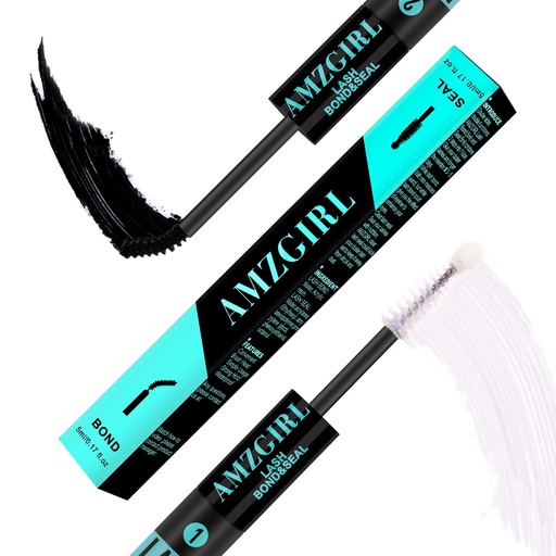 [BRSRMAACPMFWC23B] Lash Bond and Seal Eyelash Cluster Glue House of Lash Clusters Mascara Wand Glue 10ml Long Lasting 72 Hours Black Cluster Lash Glue + Lash Seal 2 in 1 Lash Clusters at Home By AMZGlRL(Black)