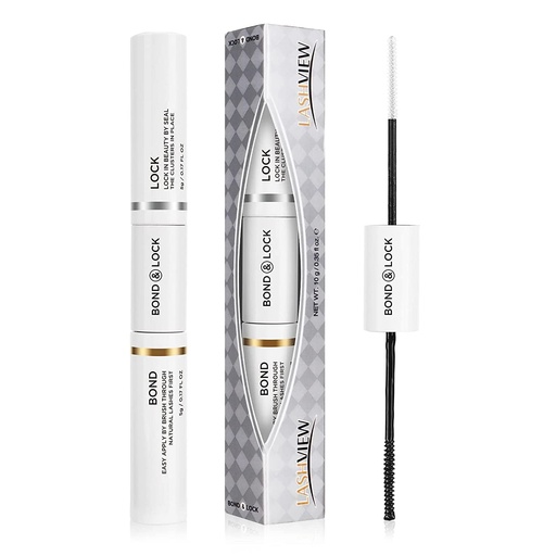 [BRSW2BQYBMIWM2DF] LASHVIEW Lash Bond and Seal, Cluster Lash Glue Strong Gentle Comfortable Lash Adhesive for All Day Wear Latex-Free Suitable for Sensitive Eyes Eyelashes Glue Waterproof