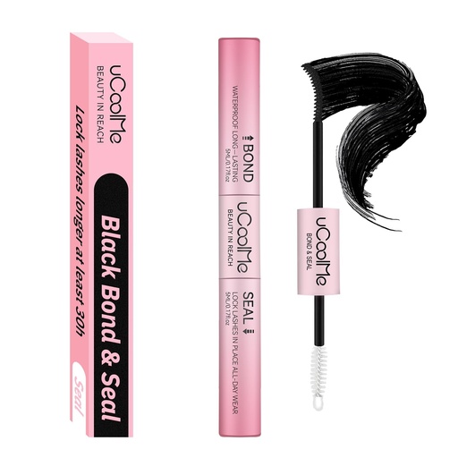 [BRSRGHYNOICBAADG] uCoolMe Lash Bond and Seal Waterproof for Lash Clusters 144Hours New Upgrade Leak-Proof Cap Upgraded Airtight Pipe Material Non-Irritating Lash Glue for DIY at Home(Black,10ML)