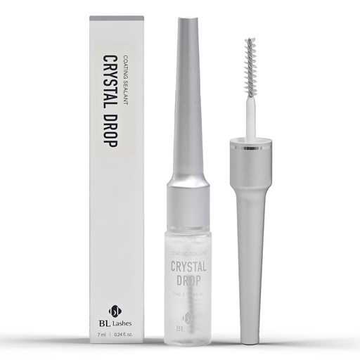 [BRSWIHQGOEEBOCDY] BL Lashes Crystal Drop | Lash Sealant for Long-Lasting Lash Extensions Retention, Waterproof Coating, Brush Type Lash Sealer (0.24 fl.oz, Clear)