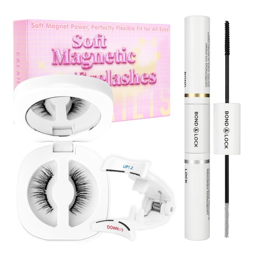 [BRSRGGQFDMFGGCQZ] CALAILIS Soft Magnetic Eyelashes with Applicator Natural Look, Lash Bond and Seal Waterproof & Non-irritating