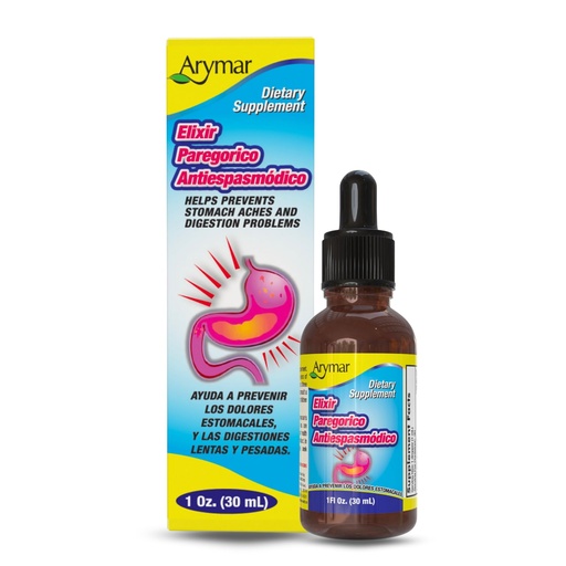 [BRSWGZQZOR6AECA7] ARYMAR Digestive Elixir Paregoric Antispasmodic – Papain & Anise Oil Liquid Formula for Digestive Comfort, 1 Fl Oz