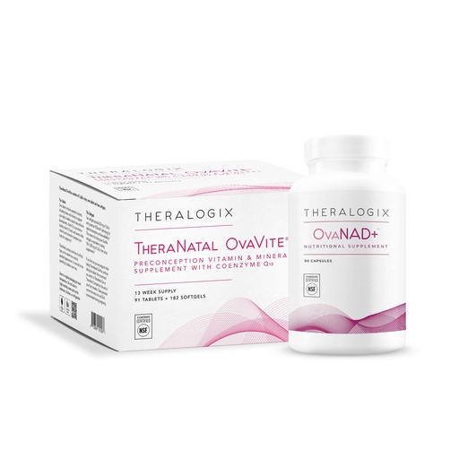 [BRSRGYAHOEIGK2T2] Theralogix TheraNatal OvaVite Preconception Vitamins + OvaNAD+ Egg Quality Support Bundle, (Pack of 2)