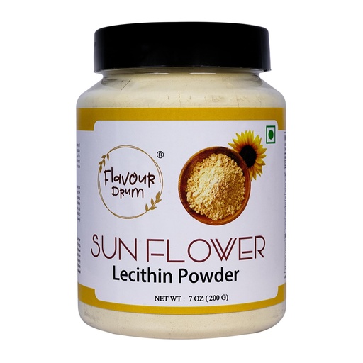 [BRSRACABA57A2ETP] Flavour Drum Sunflower Lecithin Powder (7oz / 200g) | Non-GMO Natural Emulsifier for Smooth Texture in Baking & Beverages
