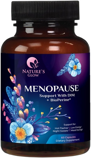 [BRSW2BAFBMDWMADZ] Menopause Supplements for Women - Natural Hormone Support with DIM, BioPerine & Broccoli Extract - Menopause Relief and Balance Antioxidant, for Hot Flashes and Night Sweats Support - 60 Capsules