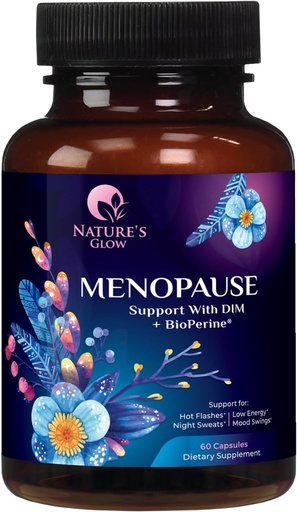 [BRSW2BAFBMDWMADZ] Suplementos de menopausia para las mujeres con DIM - Apoyo hormonal natural para las mujeres, Alivio de la menopausia y Equilibrio Antioxidante para la salud de la piel, Flashes calientes y sudaderas nocturnas Apoyo - 60 cápsulas