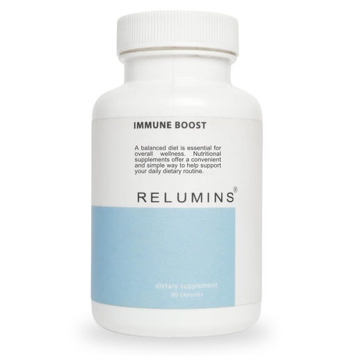 [BRSROAICAEPQIE3F] Relumins Immune Boost – Daily Wellness Blend with Vitamin C, D3, Zinc, Selenium & Natural Extracts Including Quercetin & Turmeric – 60 Capsules