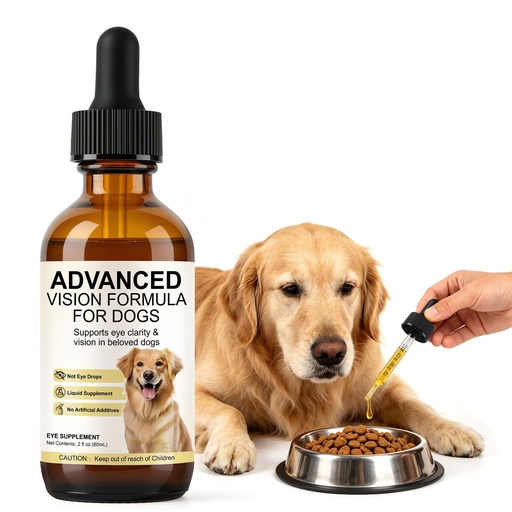 [BRSRGCAHAUCBAYIZ] Advanced Vision Formula for Dogs, Liquid Eye Health Supplement with Lutein, Zeaxanthin & Astaxanthin, Supports Clear Vision & Comfort, Daily Dog Eye Care Drops, 30ml