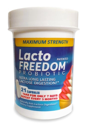 [BRSWKGQ4O4IBWEL6] Probiotic for Lactose Intolerance. 7 Day Supply Provides Months of Relief - Helps Digest Lactose in Dairy - Lactase Producing Probiotic - 21 Caps