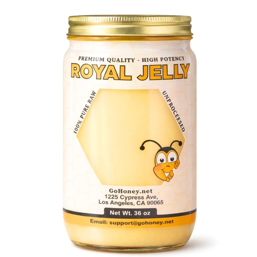 [BRSREAL5BUMR4CA2] Royal Jelly Organic – 100% Pure & Raw Royal Jelly, – 36 oz, Glass jar