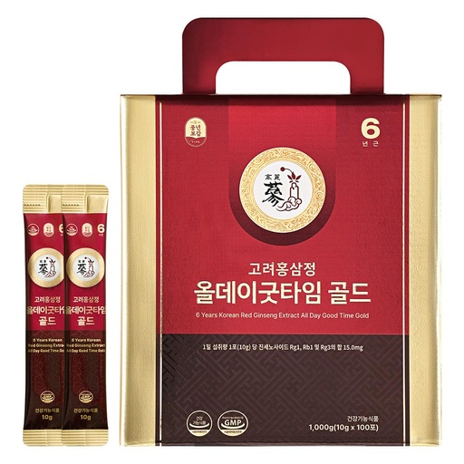 [BRSRAGQOCBYBQ2D4] 6 Year Korean Red Ginseng Shot Gold - 15mg Ginsenosides - HACCP Made in Korea 100 Packets
