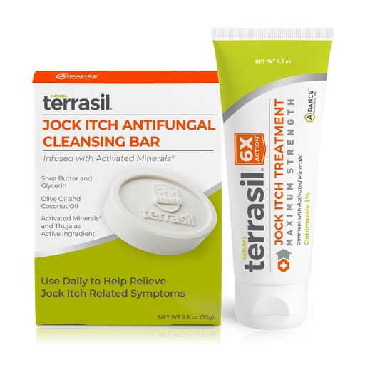 [BRSWGZD2CAMGE3TX] terrasil Jock Itch Treatment (2-Product Care Kit 1.7 oz Tube & Soap) Jock Itch Antifungal Cream with Clotrimazole, Antifungal Soap