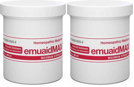 [BRSRGGT3CMFQYETD] emuaid EMUAIDMAX Eczema Ointment, Maximum Strength Soothing Relief for Eczema, Psoriasis, Athlete’s Foot, Jock Itch, Rashes, Itchy, Dry, Irritated Skin and Minor Skin Irritations, 16oz (Pack of 2)