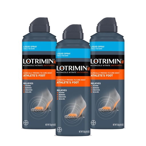 [BRSWGAYEC4FRUD37] Lotrimin AF Athlete's Foot Liquid Spray, Miconazole Nitrate 2%, Proven Clinically Effective Treatment of Most Athlete's Foot, 4.6 Ounce (Pack of 3)