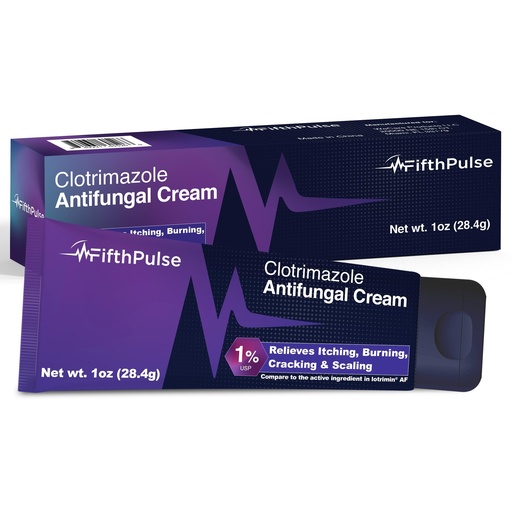 [BRSRGHD5OAPBGYI2] FifthPulse Clotrimazole Antifungal Cream, 1oz - Jock Itch, Ringworm, and Athletes Foot Treatment - Anti Fungal Cream for Itching, Redness, Scaling, and Discomfort