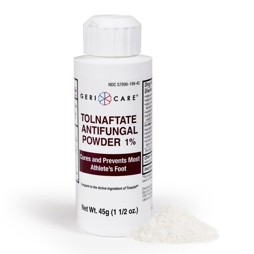 [BRSWI2YEBAMGOA3Y] Tolnaftate Antifungal Powder 1% by GeriCare| Foot Fungus Treatment Powder| Quick & Effective Relief for Athlete's Foot, Jock Itch & Ringworm| Anti-fungal Foot Powder| 1.5 oz Foot Itch Relief Powder