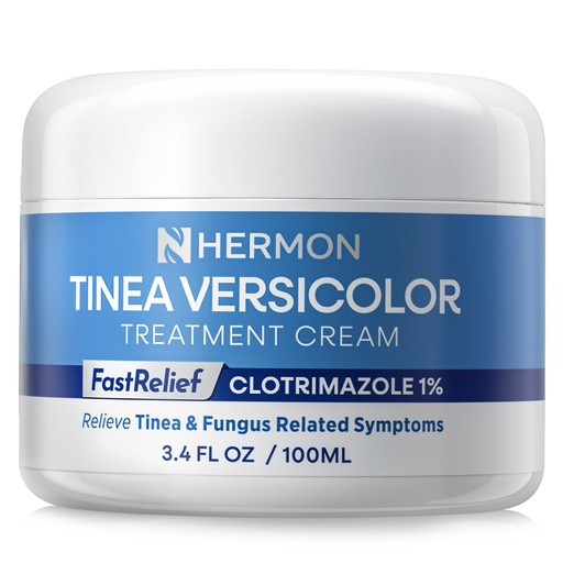 [BRSREFQNA4HBYYIU] Hermon Tinea Versicolor Treatment Cream:Multi-Functional Clinically Proven 1% Clotrimazole Cream for Athlete's Foot, Tinea Versicolor, Jock Itch, Ringworm