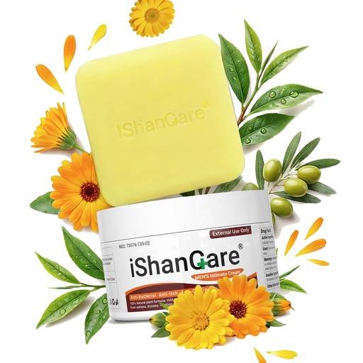 [BRSRGGL4CECRAHYV] ishancare Balanitis Treatment for Men: Tea Tree Oil Soap & Organic Natural Cream – Natural Intimate Care Set for Itching, Redness, Dryness & Chafing – Calms Redness & Restores Comfort for Men