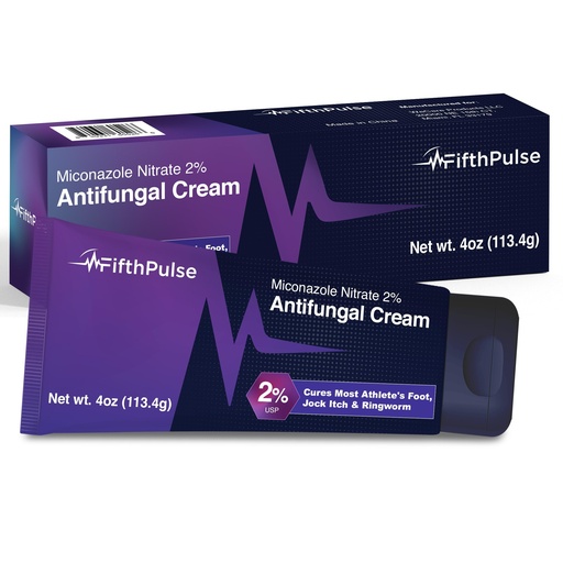 [BRSRGHD2DN5B4G3U] FifthPulse Miconazole Antifungal Cream, 4oz - Anti Fungal Cream for Skin that Aids with Redness, Scaling, Itching, Discomfort, and More - for Athletes Foot, Ringworm, and Jock Itch
